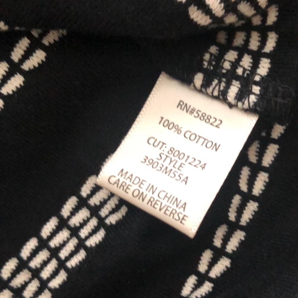 Max Studio Dress Black/Cream Knit Lines - Medium - Picture 8 of 13